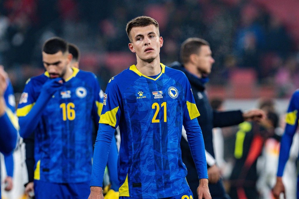 16.11.2024, Deutschland vs. Bosnien, Nations League, 5. Spieltag, Gruppa A Samed Bazdar *** 16 11 2024, Germany vs Bosni